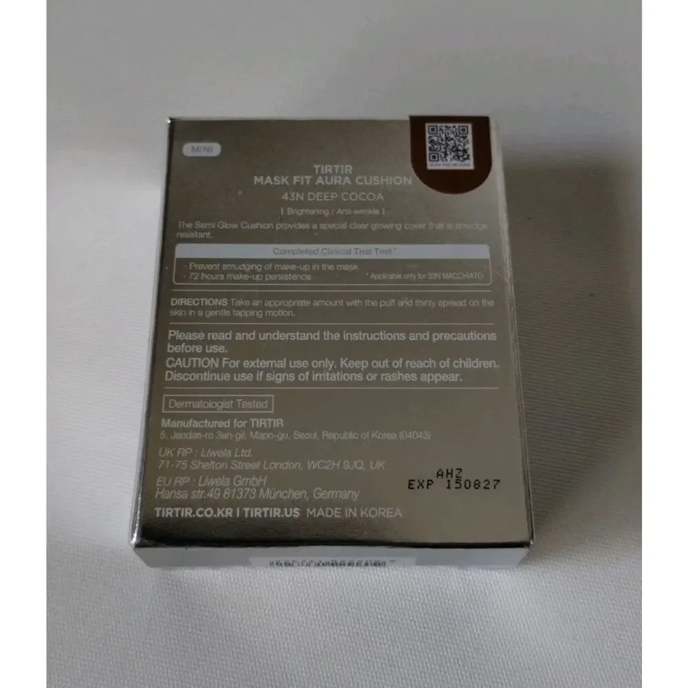 Tirtir Mask Fit Aura Cushion - 43N Deep Cocoa 0.15 oz (Exp 05/27)